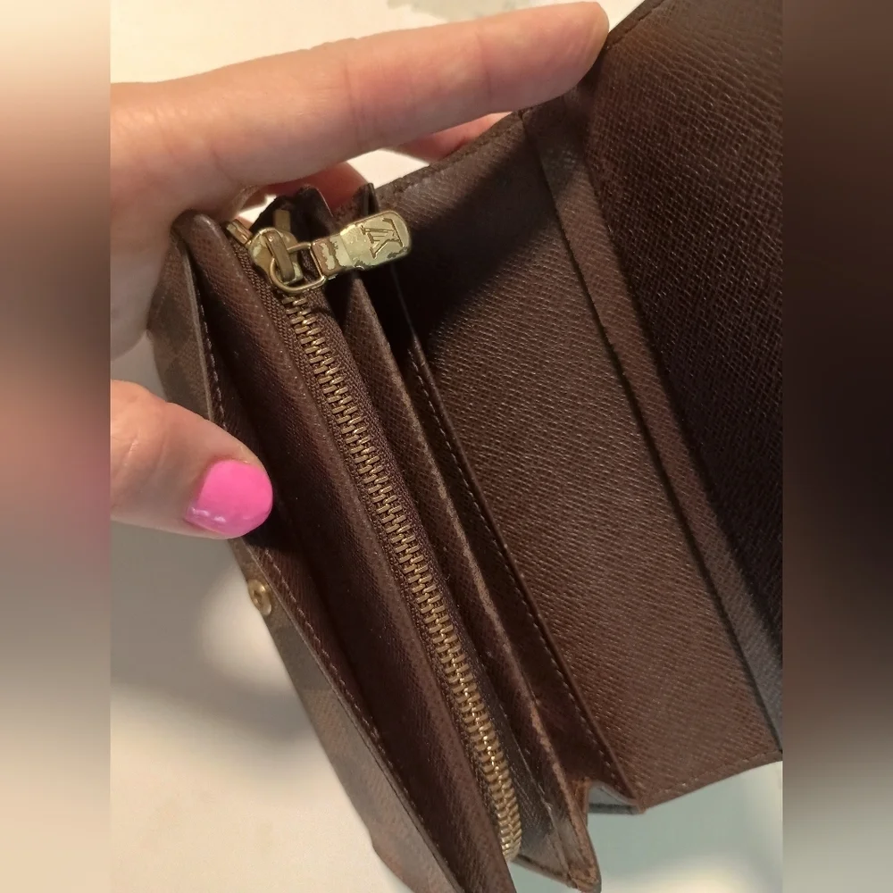 Louis Vuitton Damier Ebene Canvas PorteMonnaie Billets Tresor Wallet